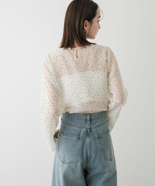 SENSE OF PLACE by URBAN RESEARCH / センスオブプレイス バイ アーバンリサーチ Tシャツ | フロッキードットシアーブラウス | 詳細21