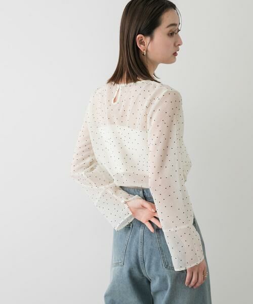 SENSE OF PLACE by URBAN RESEARCH / センスオブプレイス バイ アーバンリサーチ Tシャツ | フロッキードットシアーブラウス | 詳細22