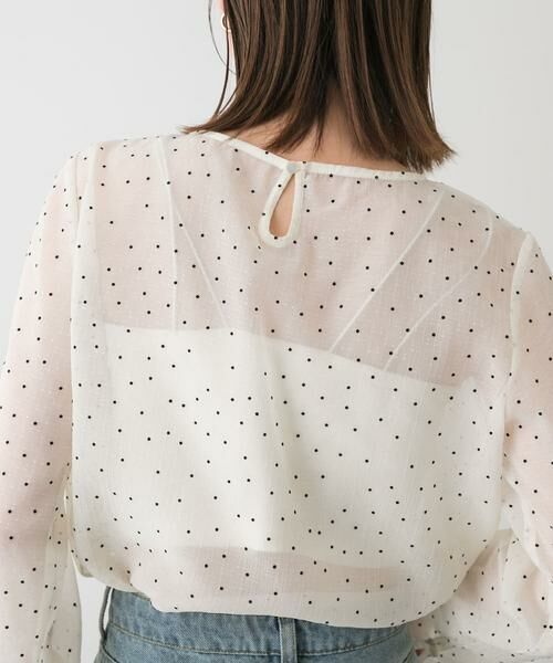 SENSE OF PLACE by URBAN RESEARCH / センスオブプレイス バイ アーバンリサーチ Tシャツ | フロッキードットシアーブラウス | 詳細23