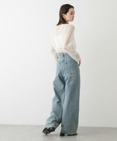 SENSE OF PLACE by URBAN RESEARCH / センスオブプレイス バイ アーバンリサーチ Tシャツ | フロッキードットシアーブラウス | 詳細25