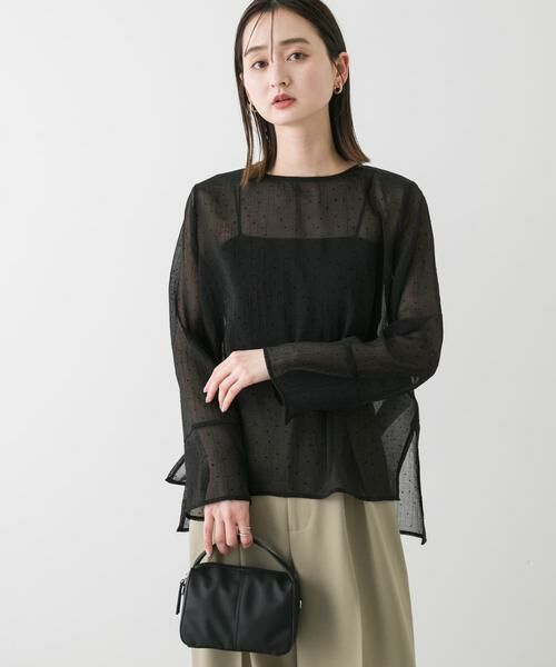 SENSE OF PLACE by URBAN RESEARCH / センスオブプレイス バイ アーバンリサーチ Tシャツ | フロッキードットシアーブラウス | 詳細29