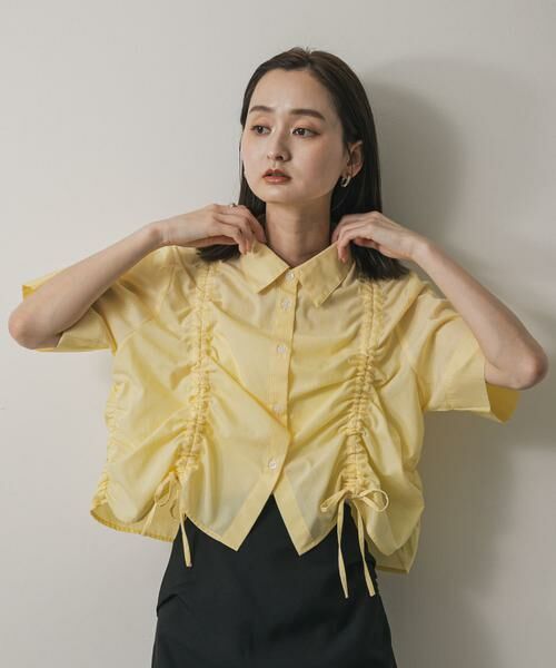 SENSE OF PLACE by URBAN RESEARCH / センスオブプレイス バイ アーバンリサーチ シャツ・ブラウス | クロップドシャーリングシャツ(半袖) | 詳細1