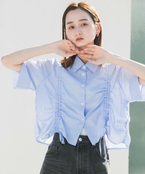 SENSE OF PLACE by URBAN RESEARCH / センスオブプレイス バイ アーバンリサーチ シャツ・ブラウス | クロップドシャーリングシャツ(半袖) | 詳細8