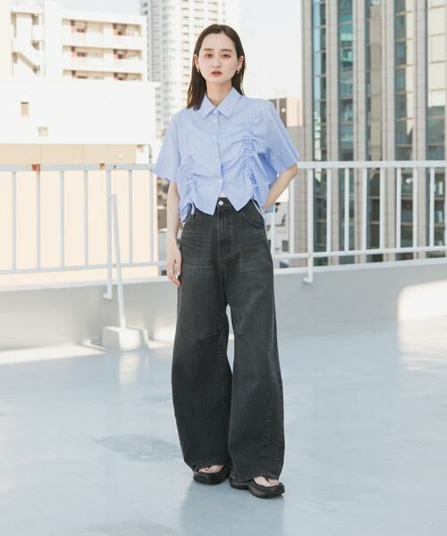 SENSE OF PLACE by URBAN RESEARCH / センスオブプレイス バイ アーバンリサーチ シャツ・ブラウス | クロップドシャーリングシャツ(半袖) | 詳細10