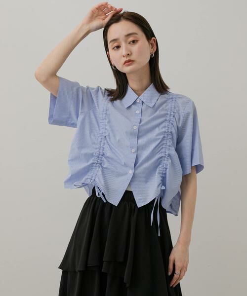 SENSE OF PLACE by URBAN RESEARCH / センスオブプレイス バイ アーバンリサーチ シャツ・ブラウス | クロップドシャーリングシャツ(半袖) | 詳細13
