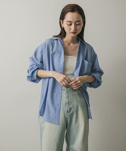 SENSE OF PLACE by URBAN RESEARCH / センスオブプレイス バイ アーバンリサーチ シャツ・ブラウス | リネンライクショルダースリットシャツ | 詳細1