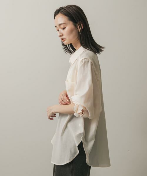 SENSE OF PLACE by URBAN RESEARCH / センスオブプレイス バイ アーバンリサーチ シャツ・ブラウス | リネンライクショルダースリットシャツ | 詳細13