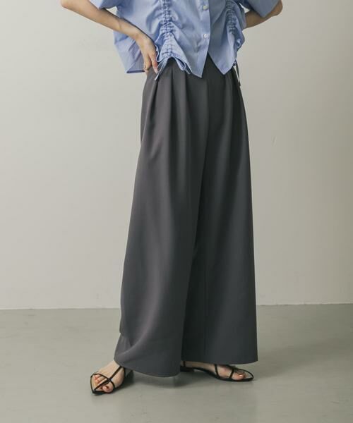 SENSE OF PLACE by URBAN RESEARCH / センスオブプレイス バイ アーバンリサーチ その他パンツ | ワイドリラックスイージーパンツ(グレー)