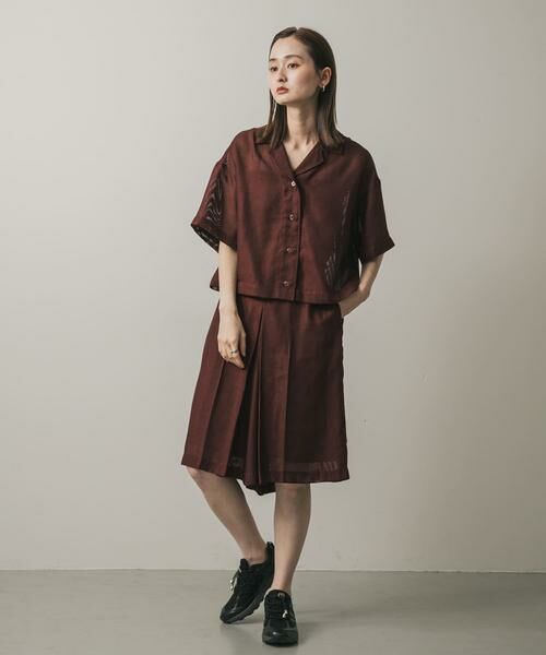 SENSE OF PLACE by URBAN RESEARCH / センスオブプレイス バイ アーバンリサーチ ショート・ハーフ・半端丈パンツ | リネンライクメッシュバミューダ | 詳細3