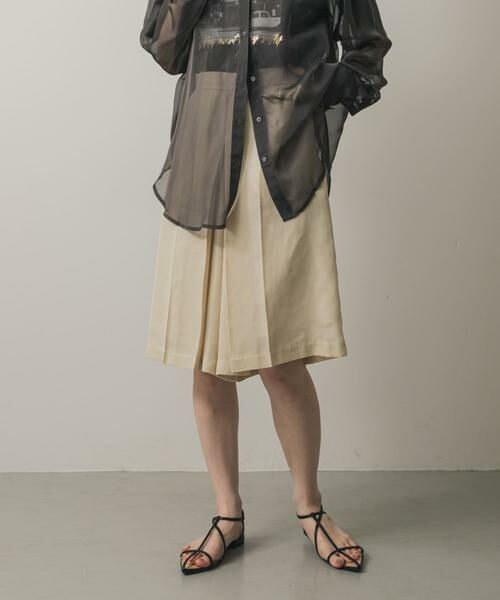 SENSE OF PLACE by URBAN RESEARCH / センスオブプレイス バイ アーバンリサーチ ショート・ハーフ・半端丈パンツ | リネンライクメッシュバミューダ | 詳細12