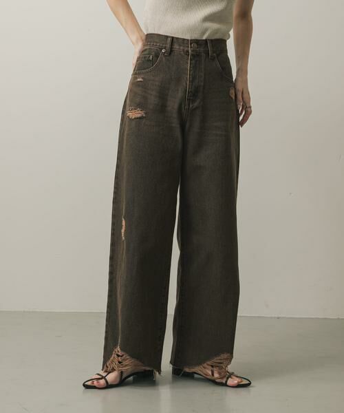 SENSE OF PLACE by URBAN RESEARCH / センスオブプレイス バイ アーバンリサーチ デニムパンツ | ダメージストレートデニム | 詳細2