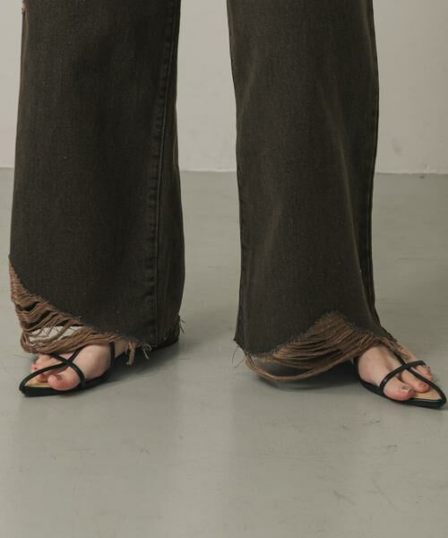 SENSE OF PLACE by URBAN RESEARCH / センスオブプレイス バイ アーバンリサーチ デニムパンツ | ダメージストレートデニム | 詳細5