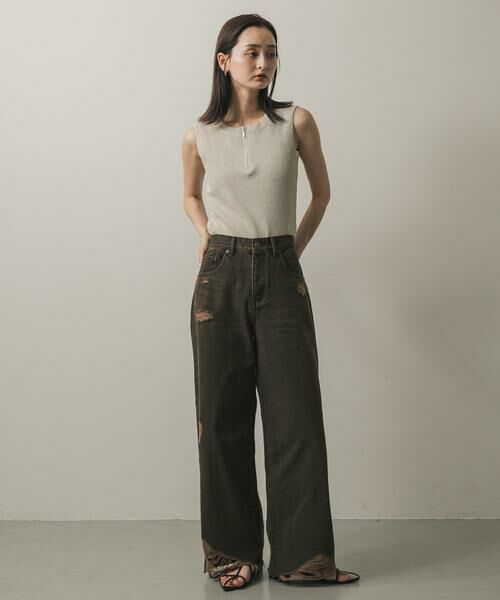 SENSE OF PLACE by URBAN RESEARCH / センスオブプレイス バイ アーバンリサーチ デニムパンツ | ダメージストレートデニム | 詳細6