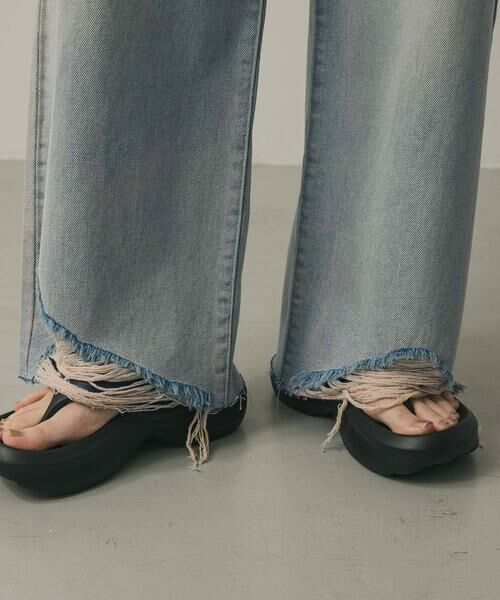 SENSE OF PLACE by URBAN RESEARCH / センスオブプレイス バイ アーバンリサーチ デニムパンツ | ダメージストレートデニム | 詳細17