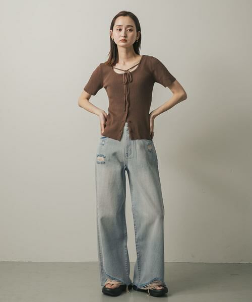 SENSE OF PLACE by URBAN RESEARCH / センスオブプレイス バイ アーバンリサーチ デニムパンツ | ダメージストレートデニム | 詳細18