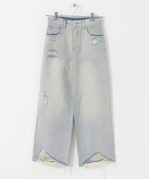 SENSE OF PLACE by URBAN RESEARCH / センスオブプレイス バイ アーバンリサーチ デニムパンツ | ダメージストレートデニム | 詳細20