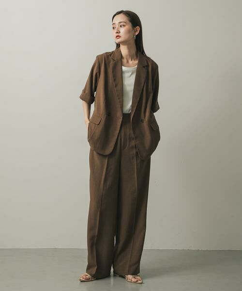 SENSE OF PLACE by URBAN RESEARCH / センスオブプレイス バイ アーバンリサーチ その他パンツ | 『UR TECH DRYLUXE』リネンライクワイドパンツ | 詳細9