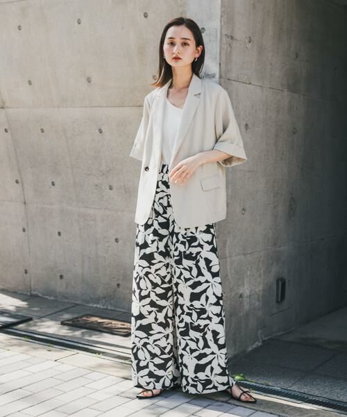 SENSE OF PLACE by URBAN RESEARCH / センスオブプレイス バイ アーバンリサーチ その他パンツ | リーフプリントイージーパンツ | 詳細30