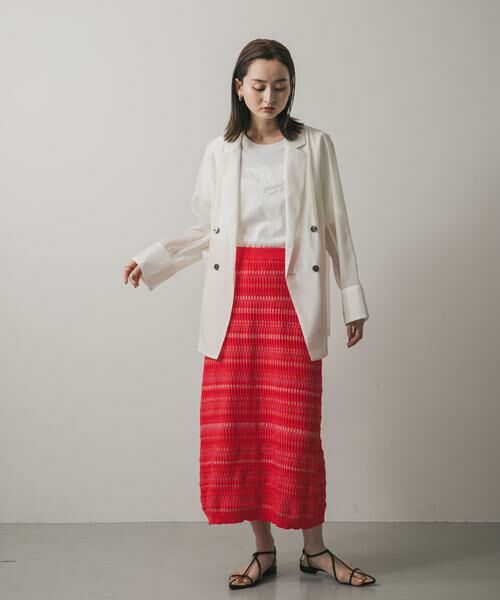 SENSE OF PLACE by URBAN RESEARCH / センスオブプレイス バイ アーバンリサーチ スカート | マルチボーダーニットスカート | 詳細7