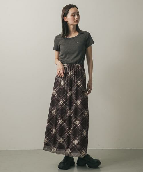 SENSE OF PLACE by URBAN RESEARCH / センスオブプレイス バイ アーバンリサーチ スカート | シアーチェックスカート | 詳細3