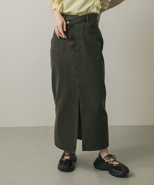 SENSE OF PLACE by URBAN RESEARCH / センスオブプレイス バイ アーバンリサーチ スカート | アシメベルトデニムスカート | 詳細1