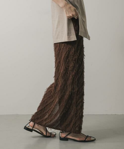 SENSE OF PLACE by URBAN RESEARCH / センスオブプレイス バイ アーバンリサーチ スカート | フリンジニットスカート | 詳細2