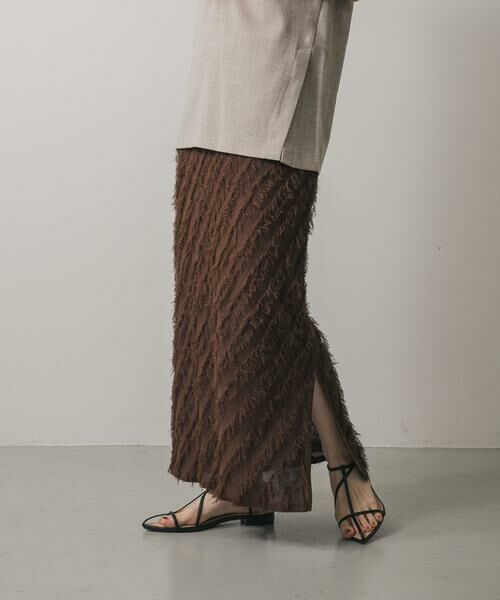 SENSE OF PLACE by URBAN RESEARCH / センスオブプレイス バイ アーバンリサーチ スカート | フリンジニットスカート | 詳細4