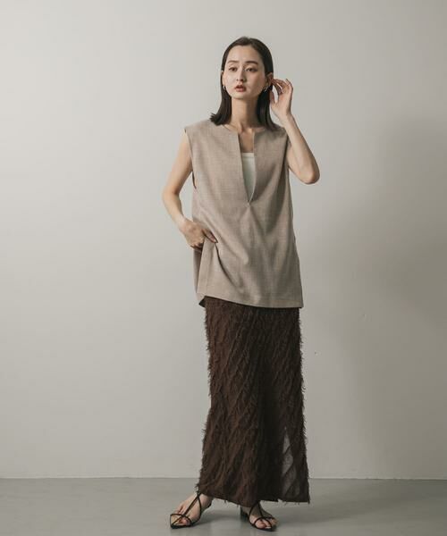 SENSE OF PLACE by URBAN RESEARCH / センスオブプレイス バイ アーバンリサーチ スカート | フリンジニットスカート | 詳細5