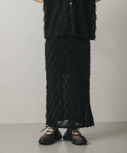 SENSE OF PLACE by URBAN RESEARCH / センスオブプレイス バイ アーバンリサーチ スカート | フリンジニットスカート | 詳細14