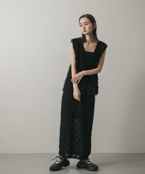 SENSE OF PLACE by URBAN RESEARCH / センスオブプレイス バイ アーバンリサーチ スカート | フリンジニットスカート | 詳細17