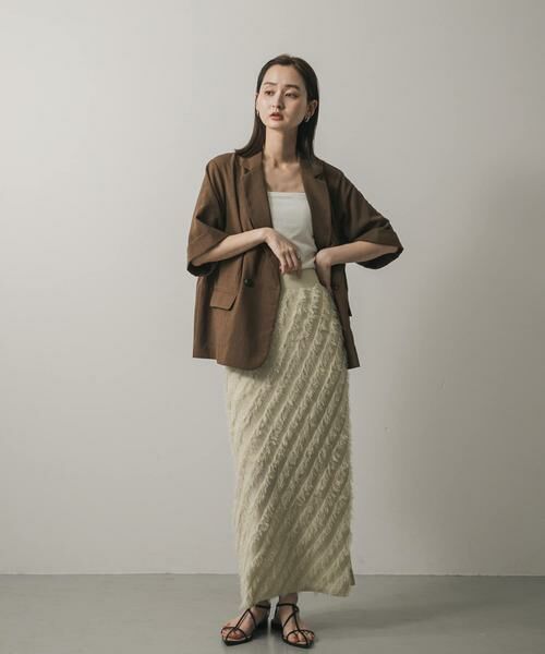 SENSE OF PLACE by URBAN RESEARCH / センスオブプレイス バイ アーバンリサーチ スカート | フリンジニットスカート | 詳細24