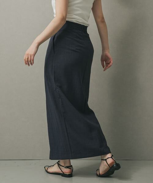 SENSE OF PLACE by URBAN RESEARCH / センスオブプレイス バイ アーバンリサーチ スカート | 『UR TECH DRYLUXE』リネンライクスリットタイトスカート | 詳細9