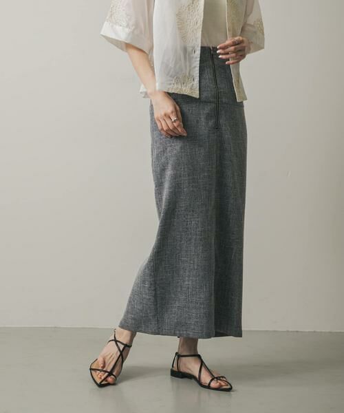 SENSE OF PLACE by URBAN RESEARCH / センスオブプレイス バイ アーバンリサーチ スカート | ツイードジップアイラインスカート | 詳細1