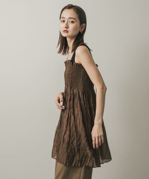 SENSE OF PLACE by URBAN RESEARCH / センスオブプレイス バイ アーバンリサーチ ワンピース | シャーリングプリーツミニワンピース | 詳細1