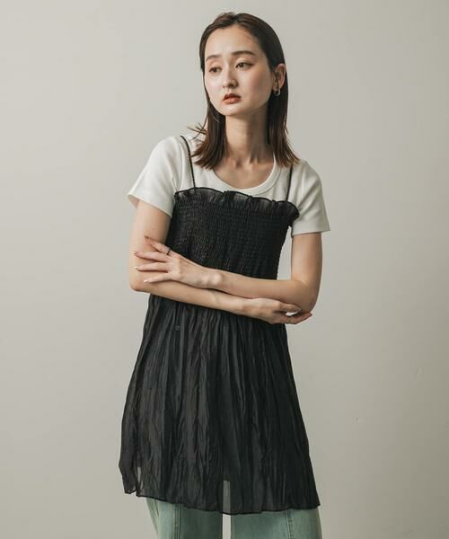 SENSE OF PLACE by URBAN RESEARCH / センスオブプレイス バイ アーバンリサーチ ワンピース | シャーリングプリーツミニワンピース | 詳細19