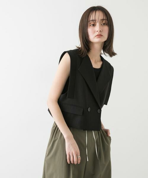 SENSE OF PLACE by URBAN RESEARCH / センスオブプレイス バイ アーバンリサーチ ベスト | テーラードクロップドジレ | 詳細3