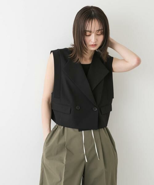 SENSE OF PLACE by URBAN RESEARCH / センスオブプレイス バイ アーバンリサーチ ベスト | テーラードクロップドジレ | 詳細4