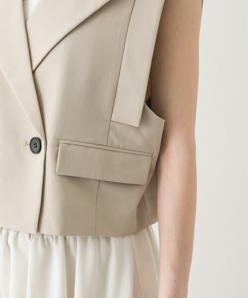 SENSE OF PLACE by URBAN RESEARCH / センスオブプレイス バイ アーバンリサーチ ベスト | テーラードクロップドジレ | 詳細30