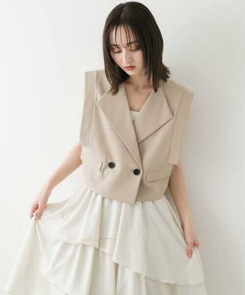 SENSE OF PLACE by URBAN RESEARCH / センスオブプレイス バイ アーバンリサーチ ベスト | テーラードクロップドジレ | 詳細23