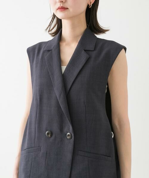 SENSE OF PLACE by URBAN RESEARCH / センスオブプレイス バイ アーバンリサーチ ベスト | 『UR TECH DRYLUXE』リネンライクサイドベルトジレ | 詳細11