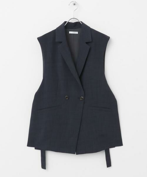 SENSE OF PLACE by URBAN RESEARCH / センスオブプレイス バイ アーバンリサーチ ベスト | 『UR TECH DRYLUXE』リネンライクサイドベルトジレ | 詳細14