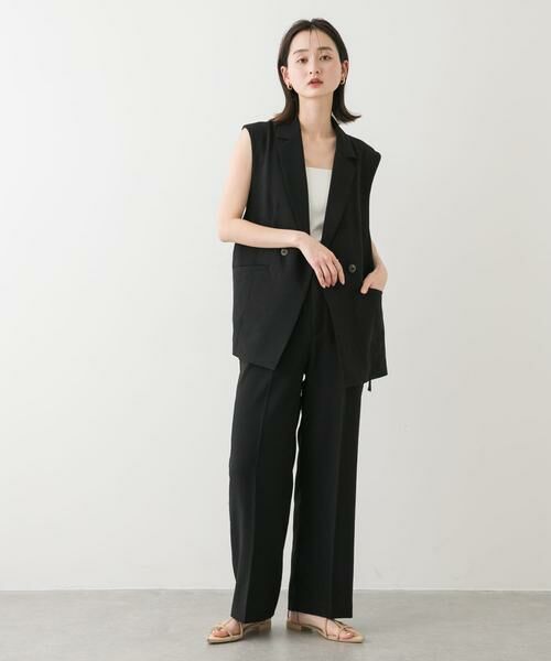 SENSE OF PLACE by URBAN RESEARCH / センスオブプレイス バイ アーバンリサーチ ベスト | 『UR TECH DRYLUXE』リネンライクサイドベルトジレ | 詳細24