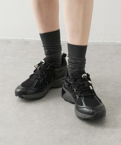 SENSE OF PLACE by URBAN RESEARCH/センスオブプレイス バイ アーバンリサーチ 『軽量』メタリックエアースニーカー ブラック S