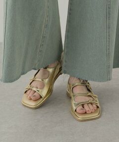SalvatoreFerragamoリザードサンダル ゴールドバックル SalvatoreFerragamoリザードサンダル ゴールドバックル