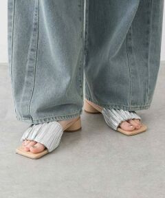 SENSE OF PLACE by URBAN RESEARCH / センスオブプレイス バイ アーバンリサーチ サンダル | スクエアトゥメタリックギャザーサンダル