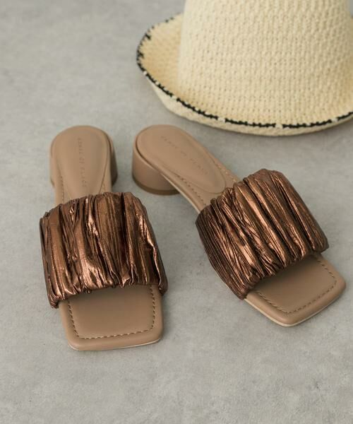 SENSE OF PLACE by URBAN RESEARCH / センスオブプレイス バイ アーバンリサーチ サンダル | スクエアトゥメタリックギャザーサンダル | 詳細6