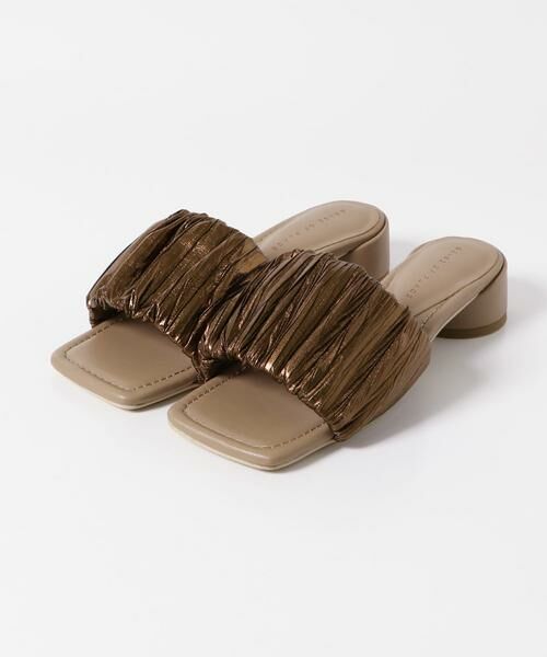 SENSE OF PLACE by URBAN RESEARCH / センスオブプレイス バイ アーバンリサーチ サンダル | スクエアトゥメタリックギャザーサンダル | 詳細8