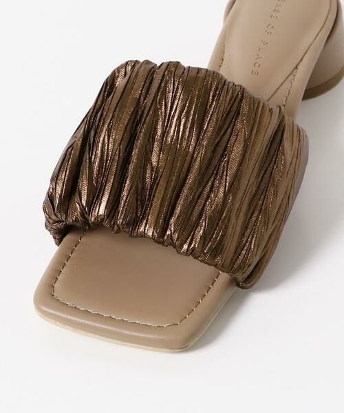 SENSE OF PLACE by URBAN RESEARCH / センスオブプレイス バイ アーバンリサーチ サンダル | スクエアトゥメタリックギャザーサンダル | 詳細9