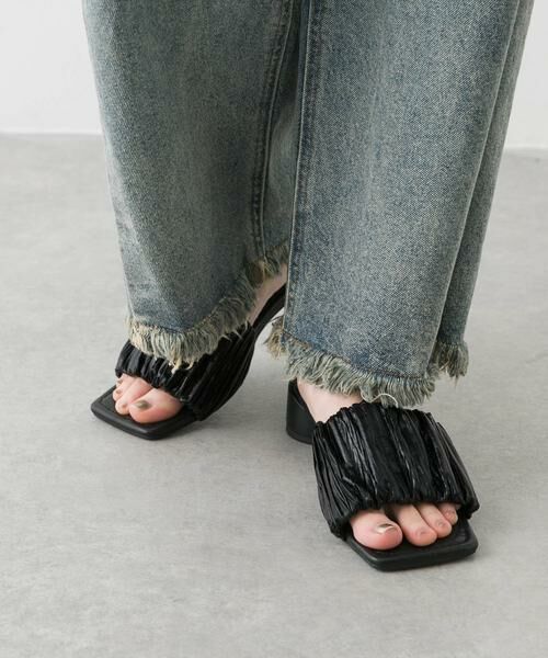 SENSE OF PLACE by URBAN RESEARCH / センスオブプレイス バイ アーバンリサーチ サンダル | スクエアトゥメタリックギャザーサンダル | 詳細10