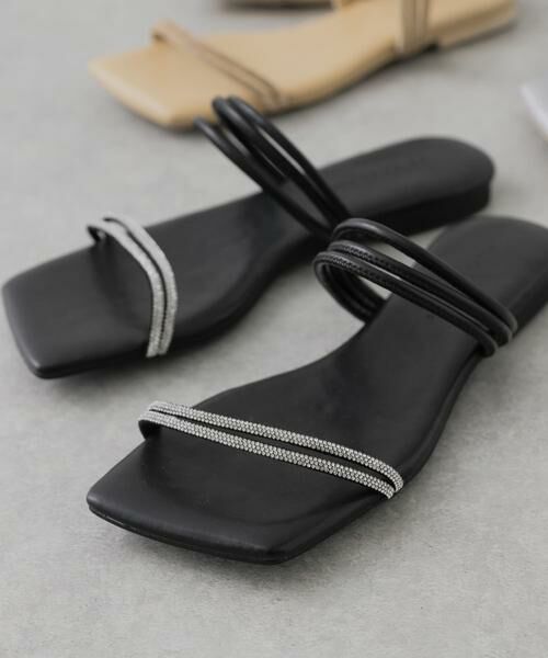 SENSE OF PLACE by URBAN RESEARCH / センスオブプレイス バイ アーバンリサーチ サンダル | ラインストーンナローコードサンダル | 詳細6